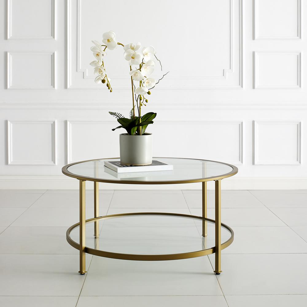 Crosley Aimee Gold Gl Coffee Table Cf1308 The Home Depot Crosley Aimee Gold Gl Coffee Table Cf1308 The Home Depot
