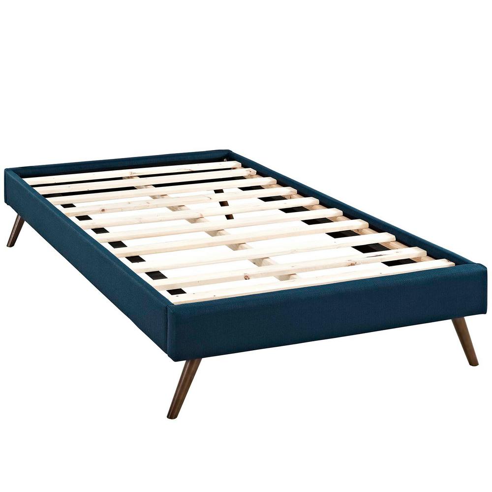 Zinus Epic Metal and Wood Blue Twin Platform Bed FrameHDHBPBE14T The Home Depot
