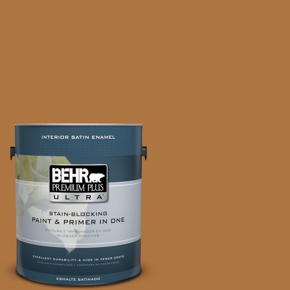 BEHR Premium Plus Ultra 1gal. M2507 Blonde Wood Satin Enamel