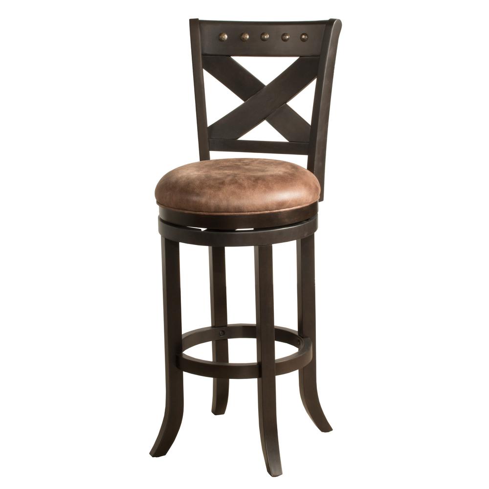 Hillsdale Furniture Brantley 30 in. Deep Bronze Swivel Bar Stool5758