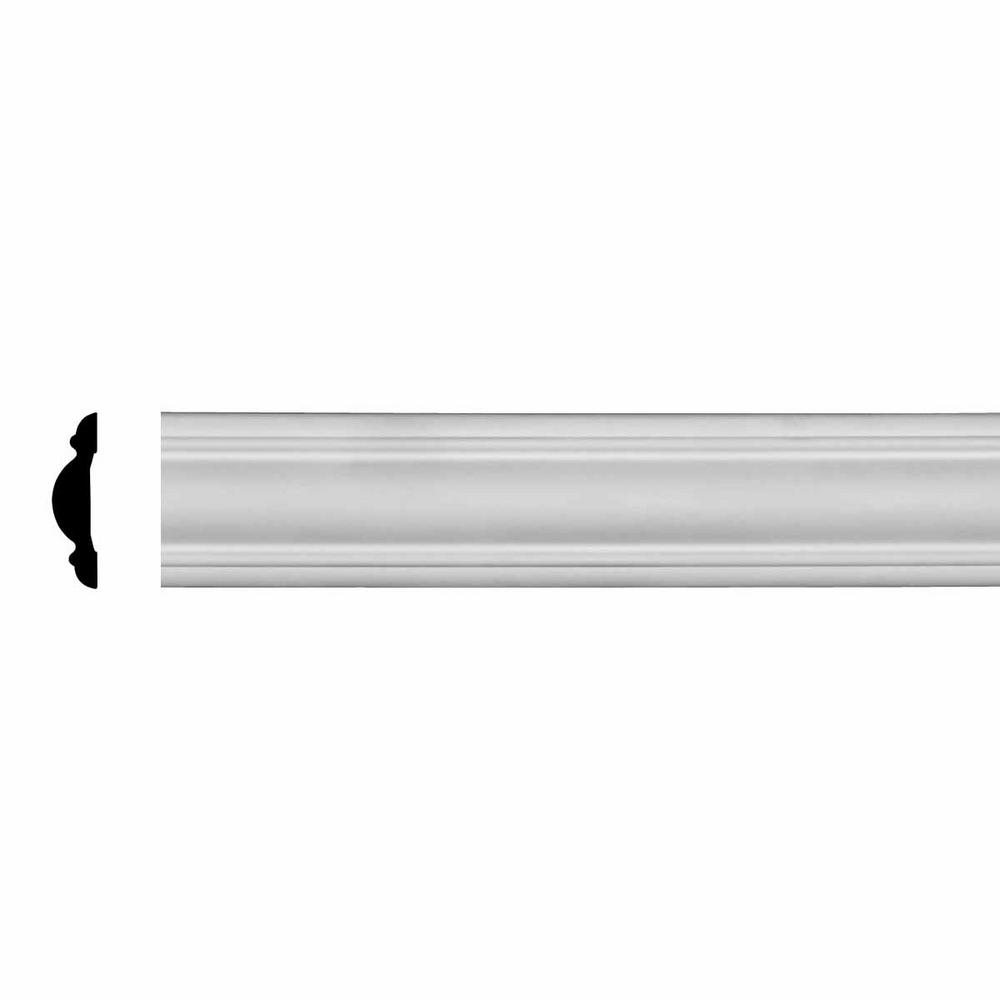 2 3/4 Chair Rail Part - 24: Ekena Millwork 1-1/4 In. X 4-3/4 In. X 94-1/2 In. Polyurethane Kepler Chair Rail Moulding-CHA05X01KP - The Home Depot