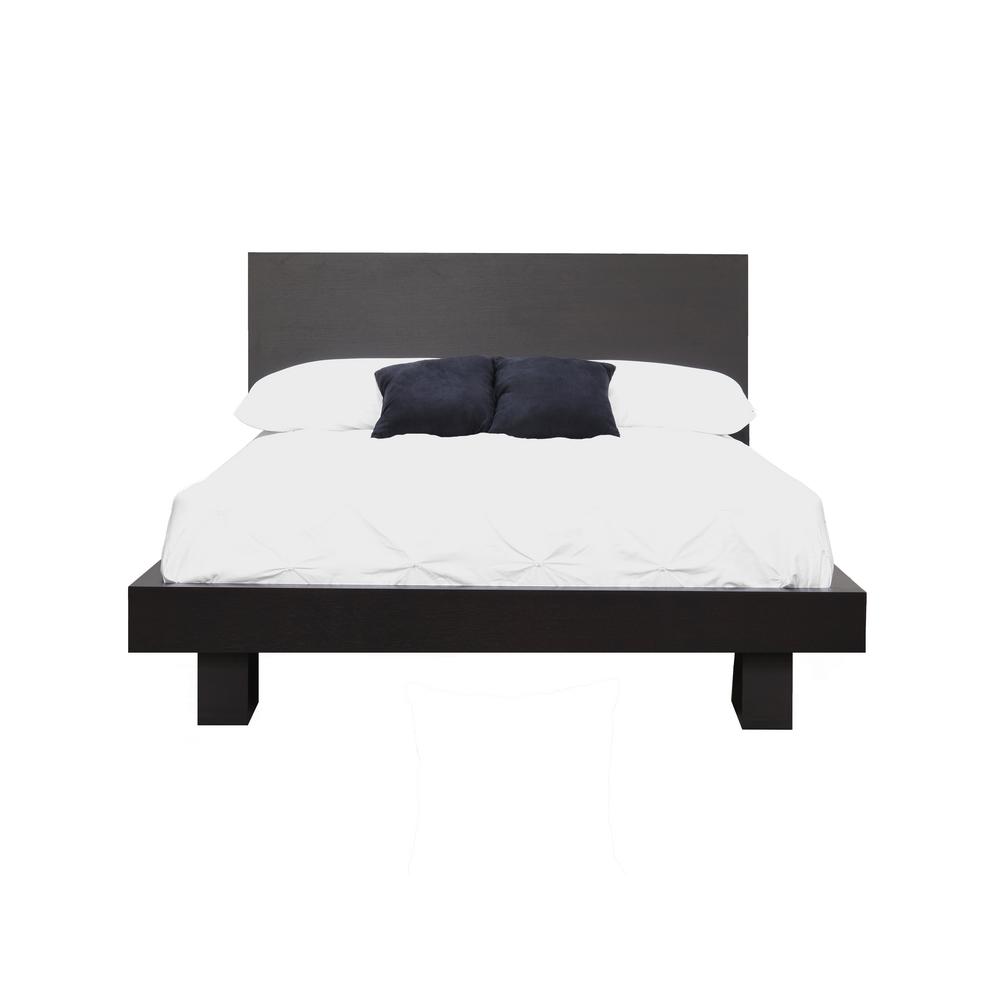 Fusion Ebony Queen Platform Bed 8127eb The Home Depot