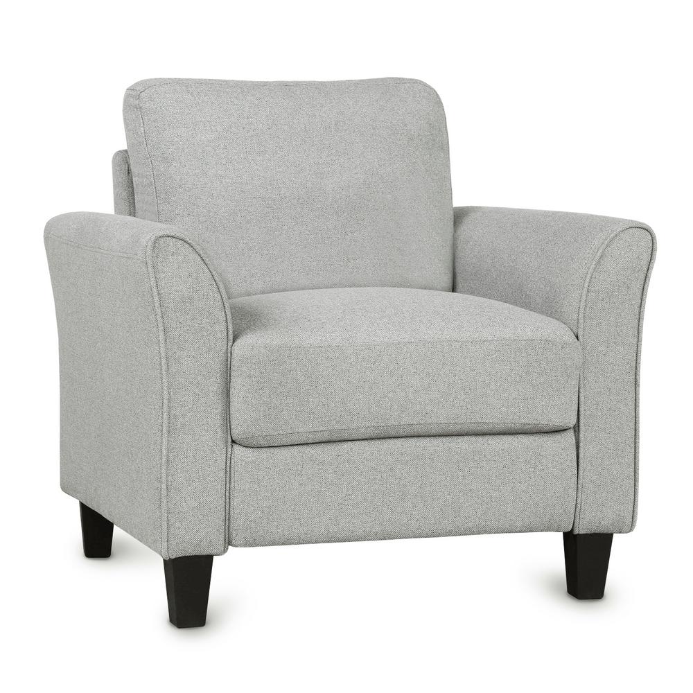 Boyel Living Light Gray Living Room Furniture Armrest Single Sofa Ly Wfaan The Home Depot