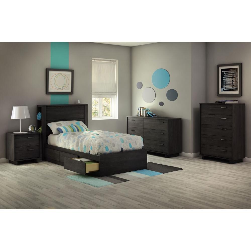 South S Fynn Twin Kids Storage Bed 3237212 The Home Depot