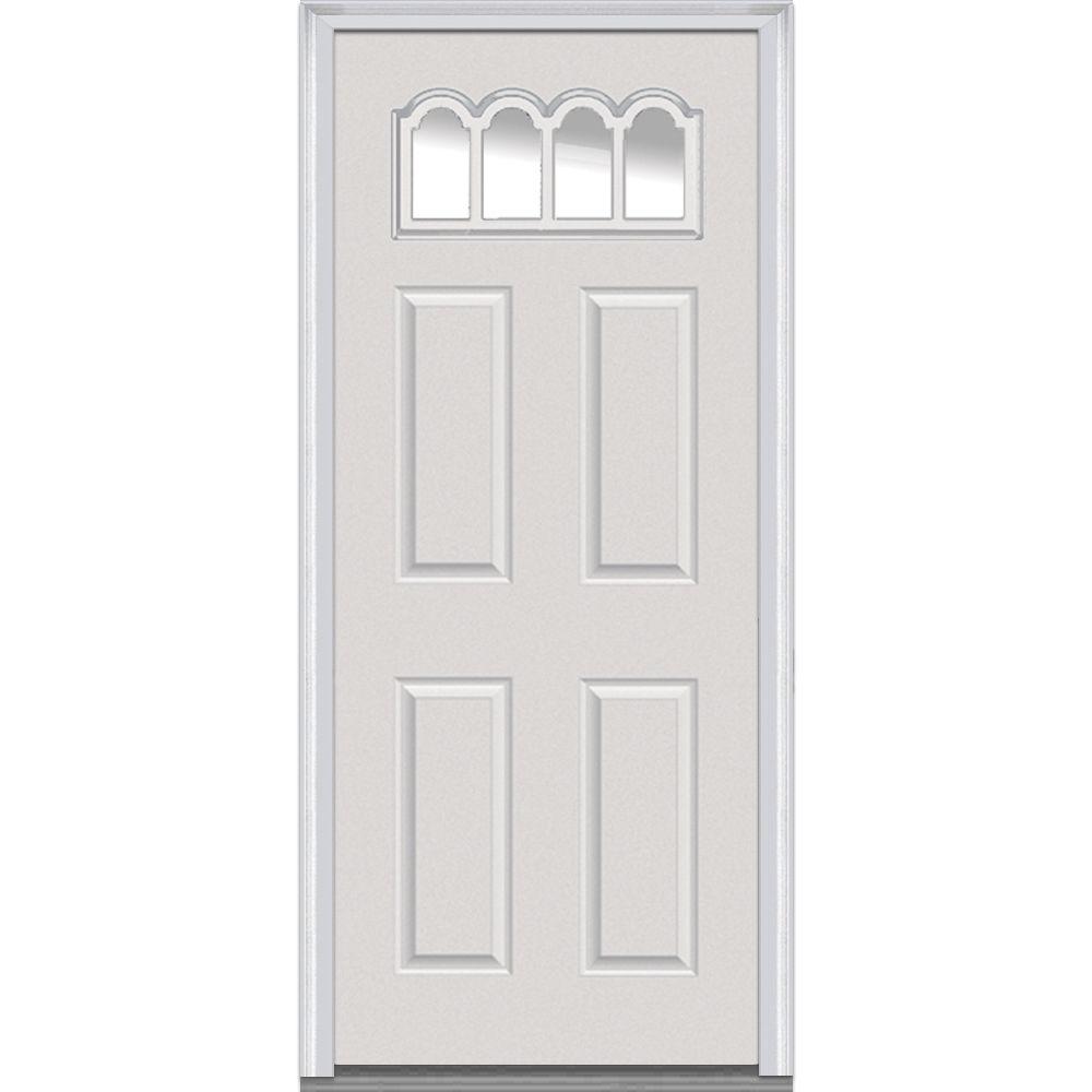 MMI Door 34 in. x 80 in. Clear LeftHand Gothic 1/4 Lite 4 MMI Door 34 in. x 80 in. Clear LeftHand Gothic 1/4 Lite 4