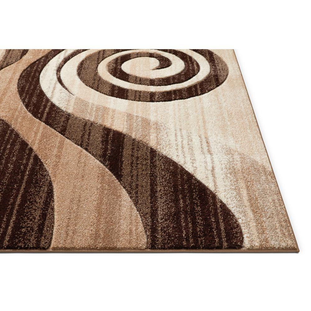 Well Woven Ruby Whirlwind 2 Ft X 3 Ft Modern Geometric Abstract Swirls Brown Area Rug 600583 The Home Depot