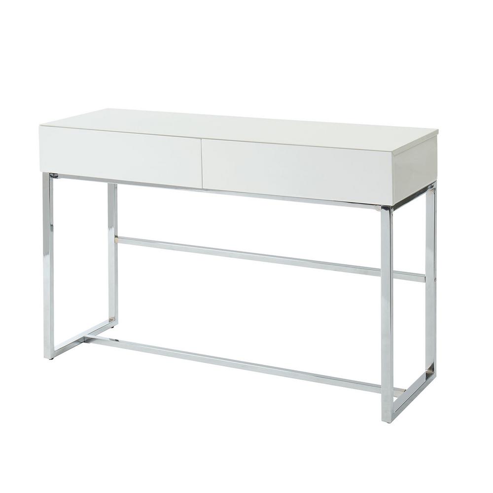 William's Home Furnishing Juni White Sofa TableCM4456S The Home Depot