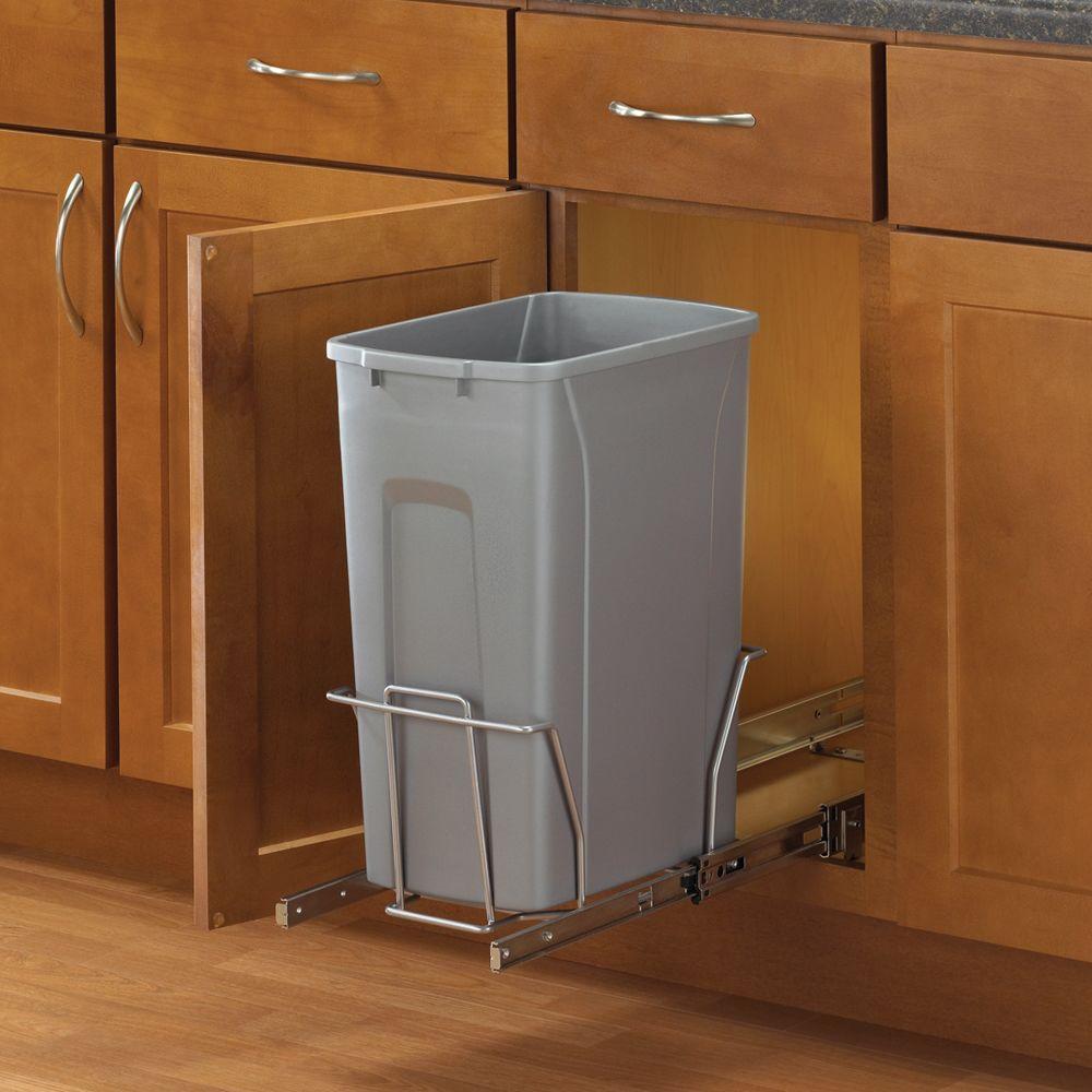 Pull Out Trash Cans Kitchen Cabinet Organizers The Home Depot