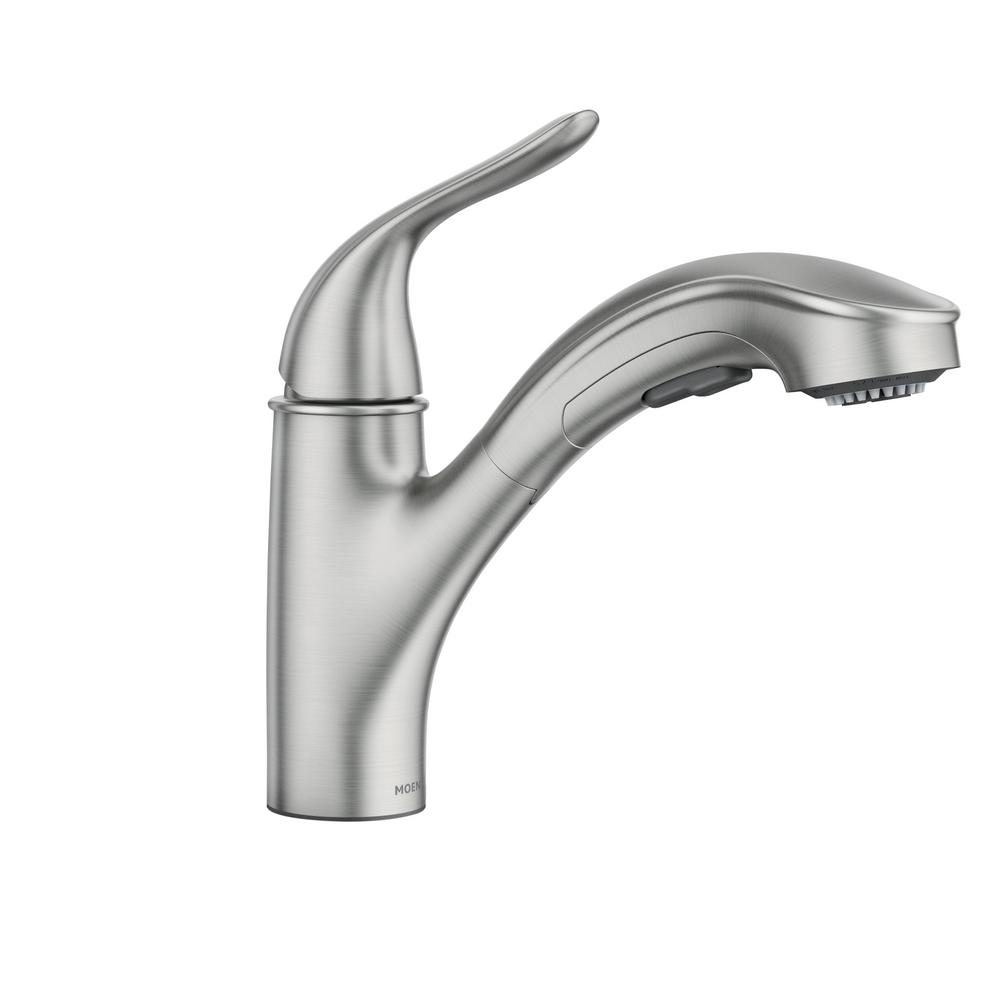 Moen Pull Out Kitchen Faucets Kitchen Faucets The Home Depot