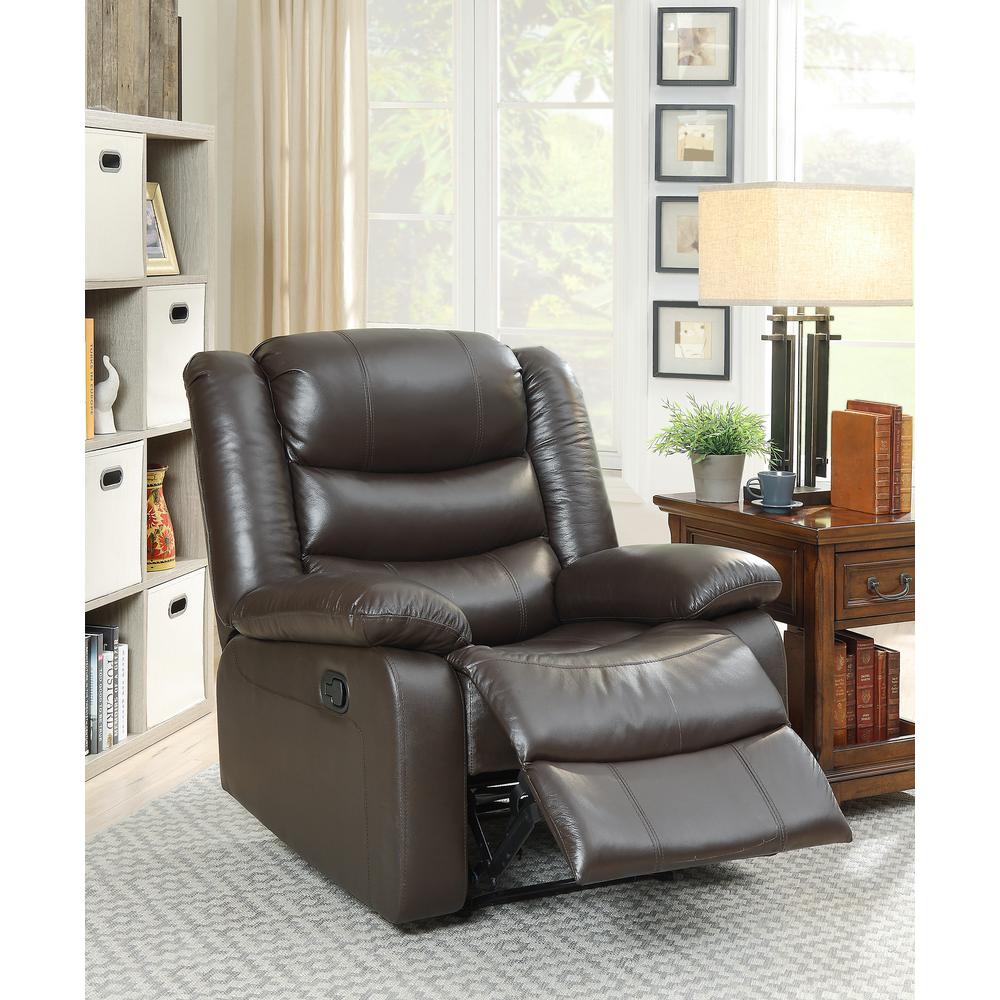 Acme Furniture ACME Fede Top Grain Leather Recliner in Espresso59472