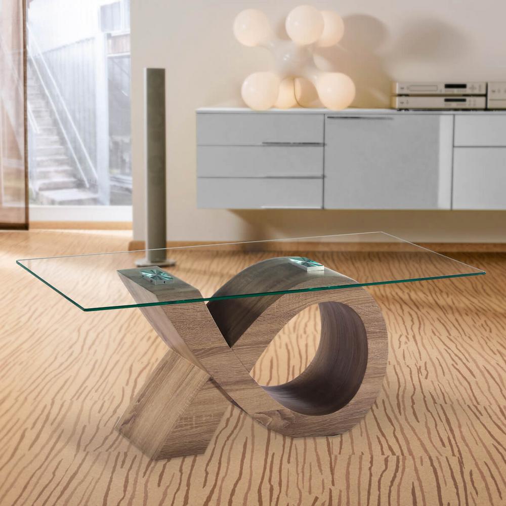 Alpha Gl Coffee Table With Oak Effect Stylish Base Alpha Gl Coffee Table With Oak Effect Stylish Base