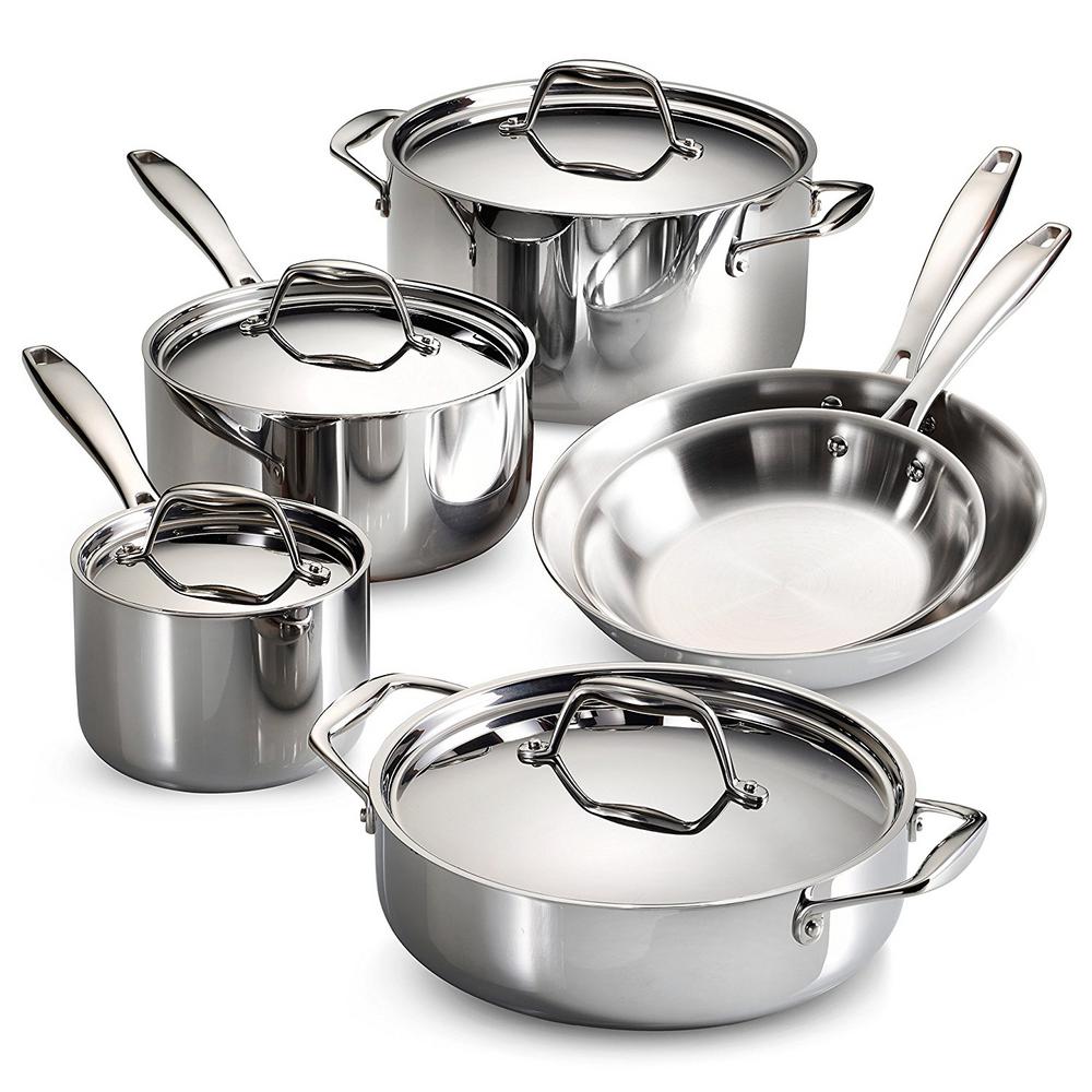 Tramontina Gourmet Tri Ply Clad 10 Piece Stainless  Steel  