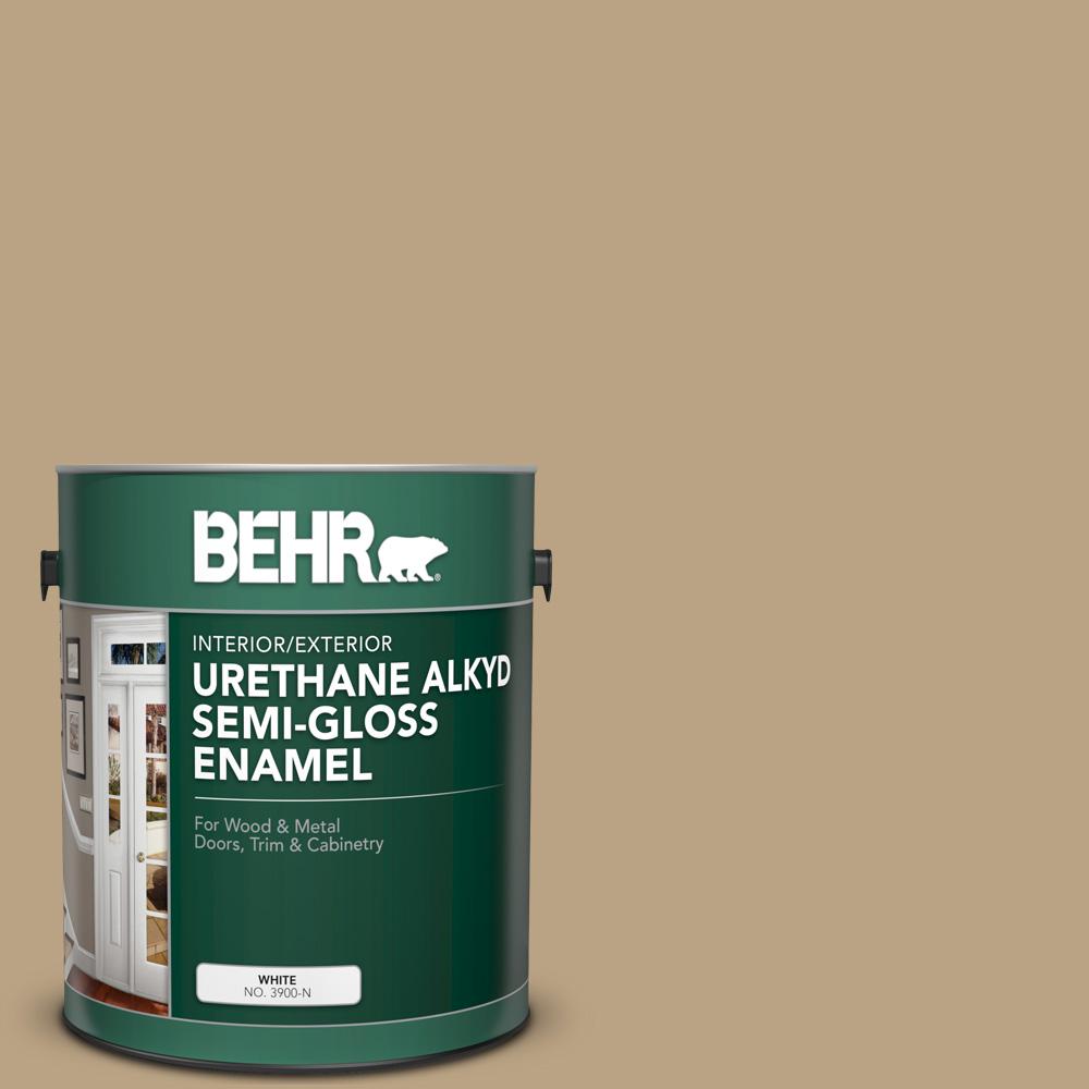 Behr 1 Gal Home Decorators Collection Hdc Ct 07 Country Cork Urethane Alkyd Semi Gloss Enamel Interior Exterior Paint