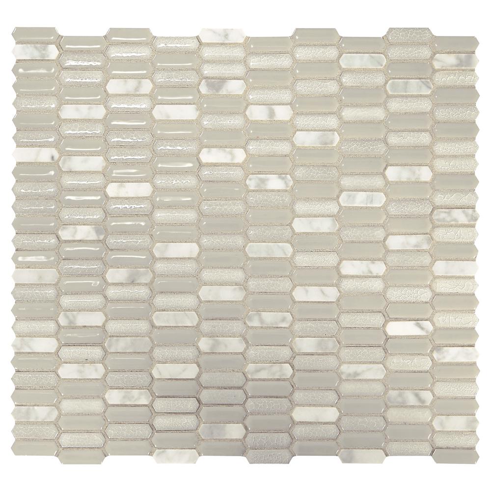 Linen Tile Flooring The Home Depot Premier Accents Linen Picket 11 In X 12 8 Mm Stone And
