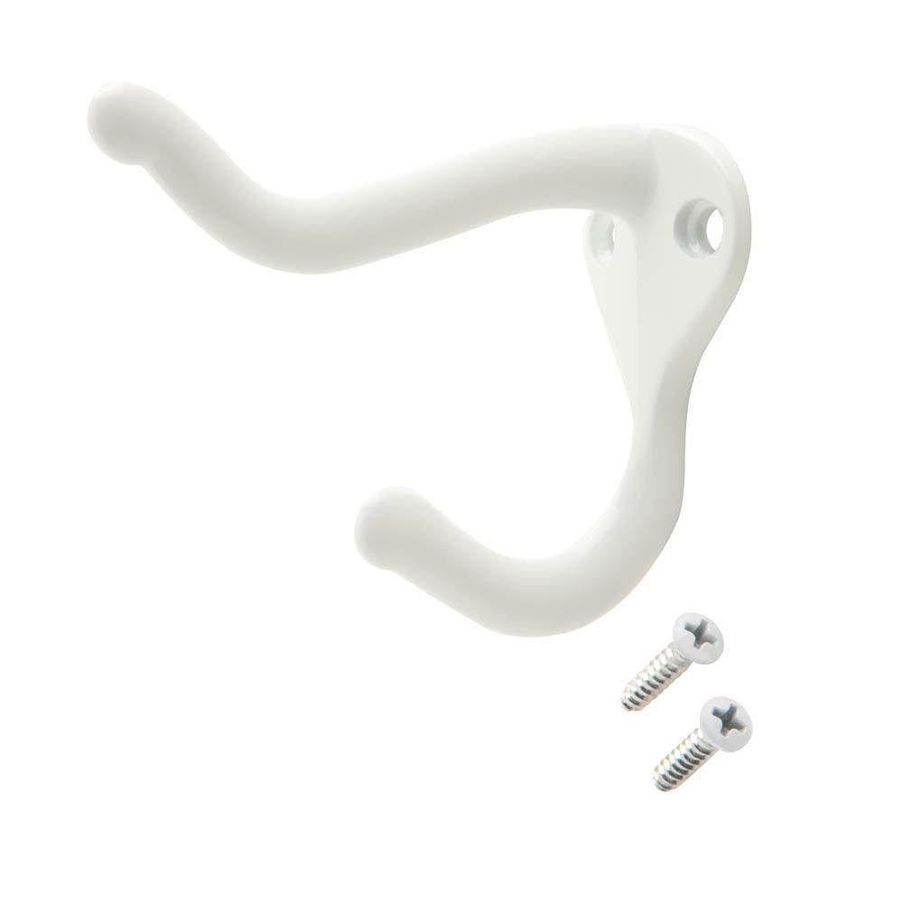 Everbilt White Coat And Hat Hook 15364 The Home Depot White Coat And Hat Hook