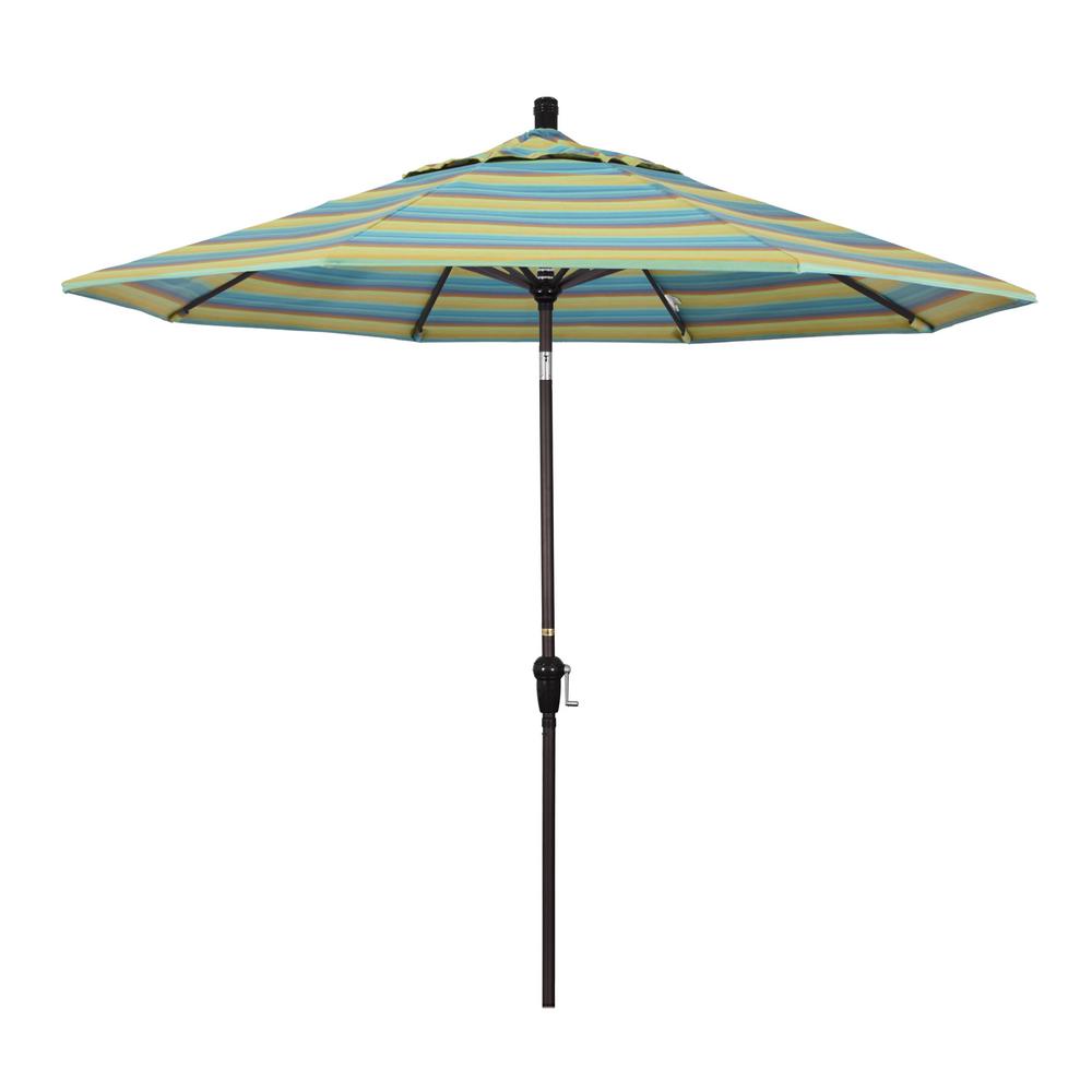 California Umbrella 9 ft. Bronze Aluminum Market Auto-tilt ...