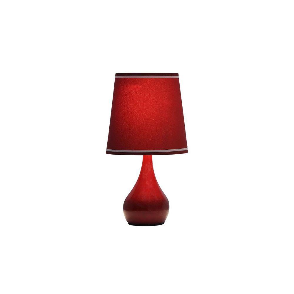 Red Table Lamps The Home Depot Burdy High Modern Touch Lamp