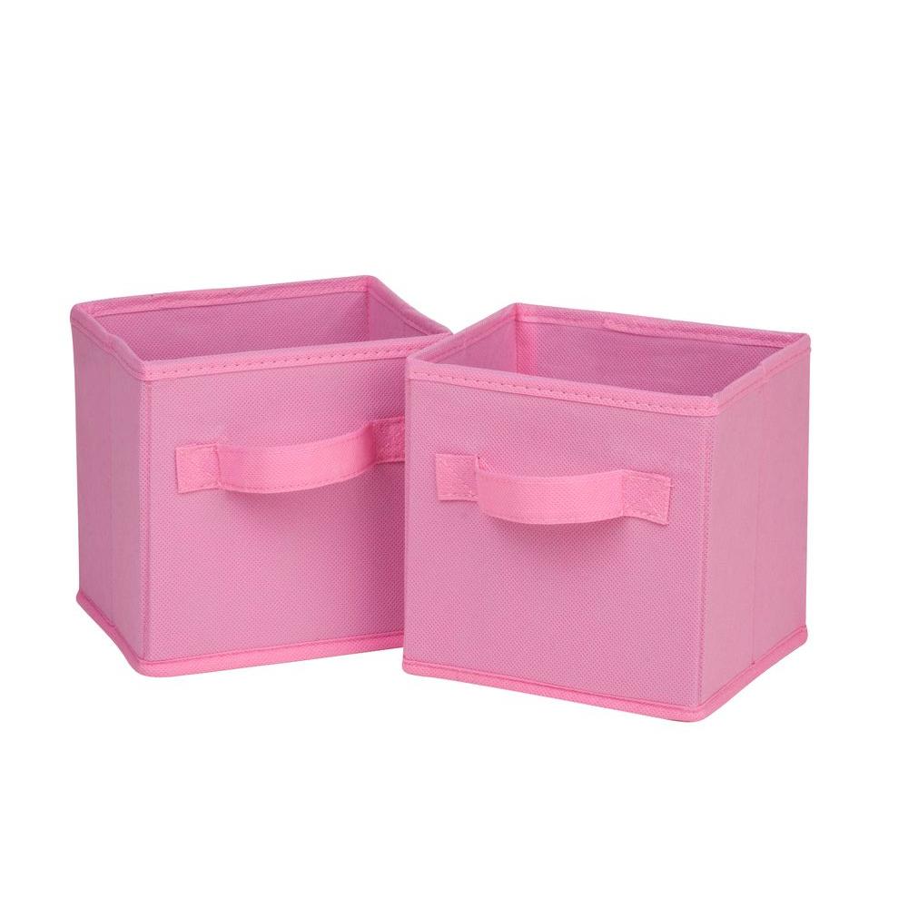 HoneyCanDo 143 Qt. Storage Cubes Bin Pink (3Pack)SFT02166 The