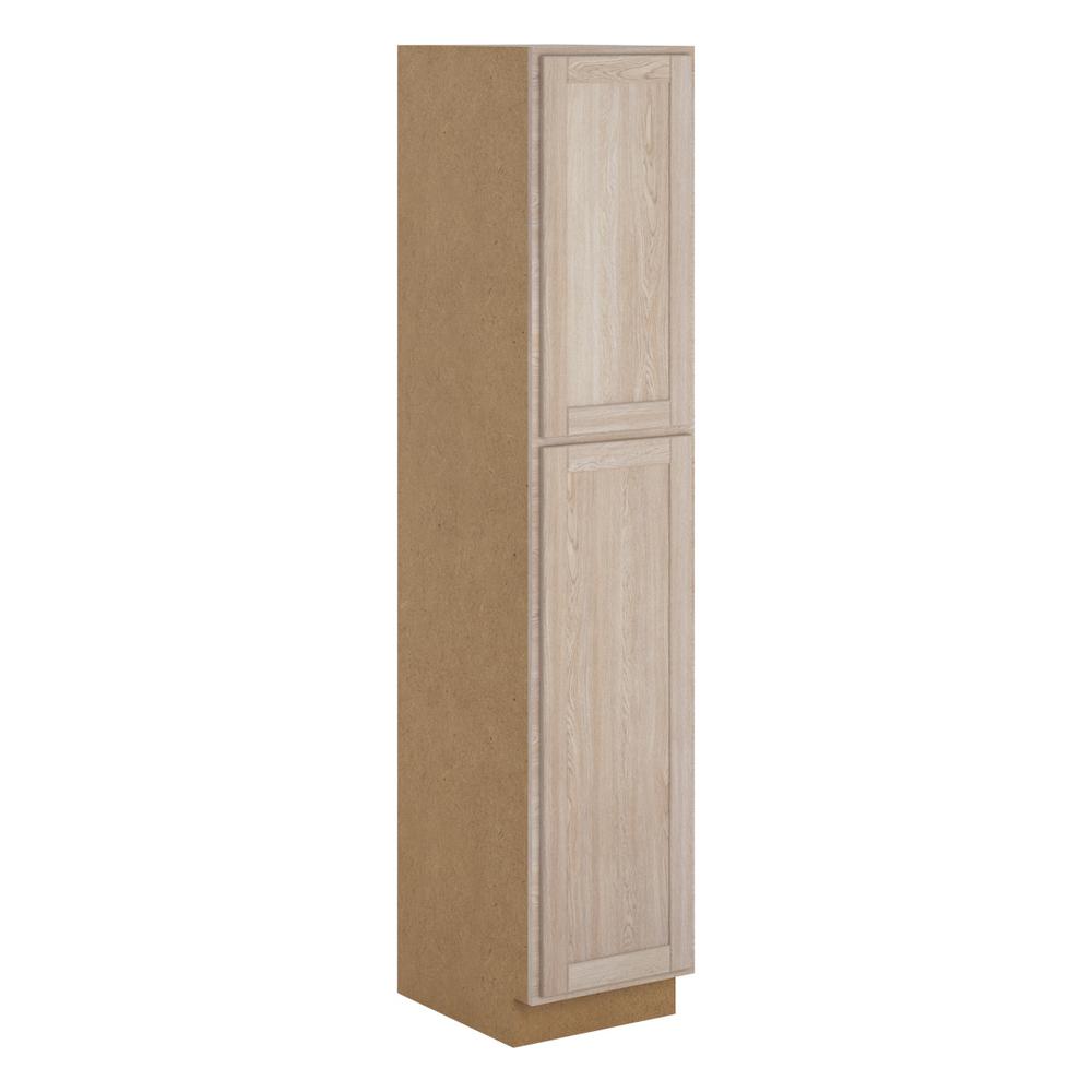 Oak Pantry Utility Kitchen Cabinets The Home Depot Stratford Embled 18x90x24 In Pantry Utility Unfinished Oak
