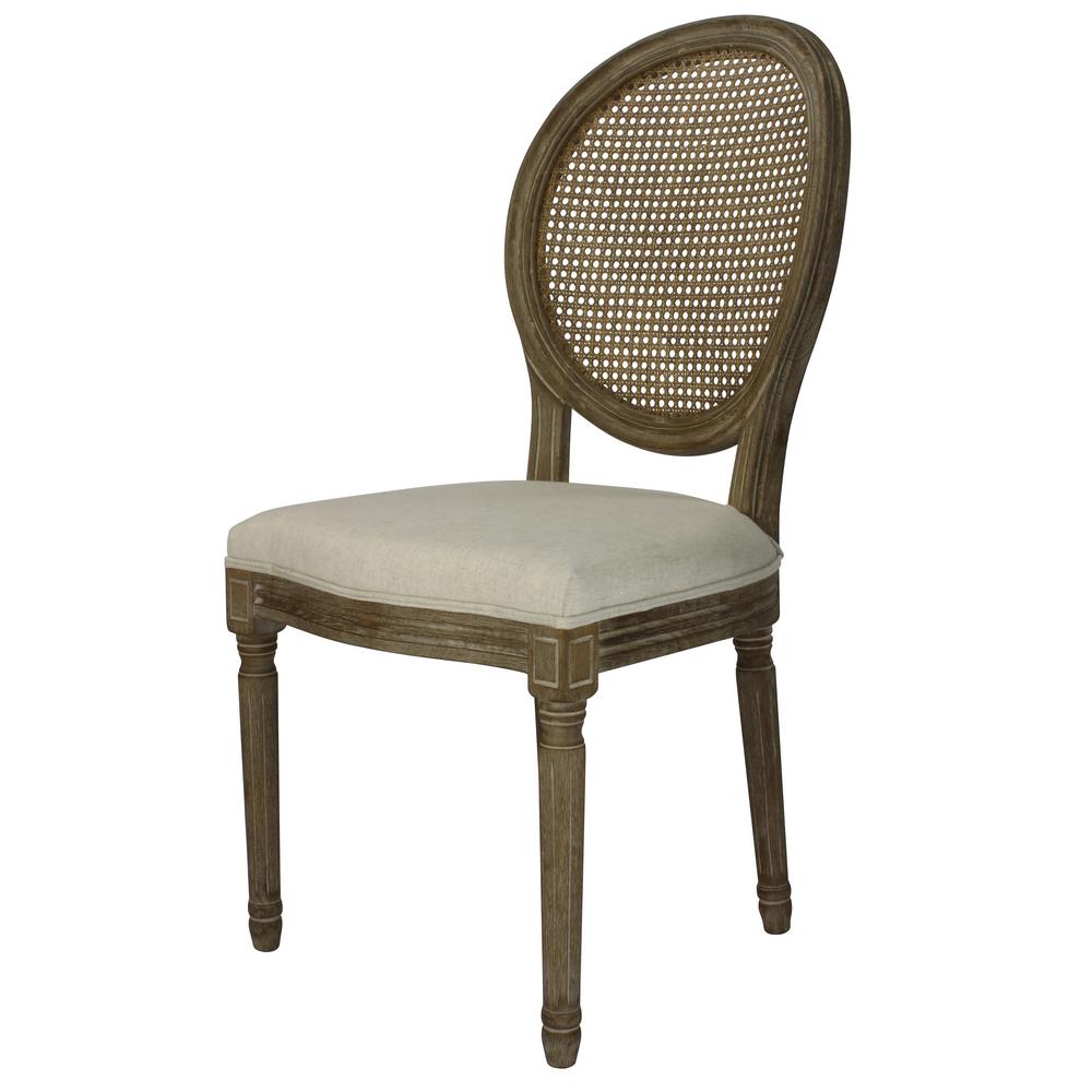 Louis Beige Cane Dining Chair Set Of 2 Dwc 455bg The Home Depot