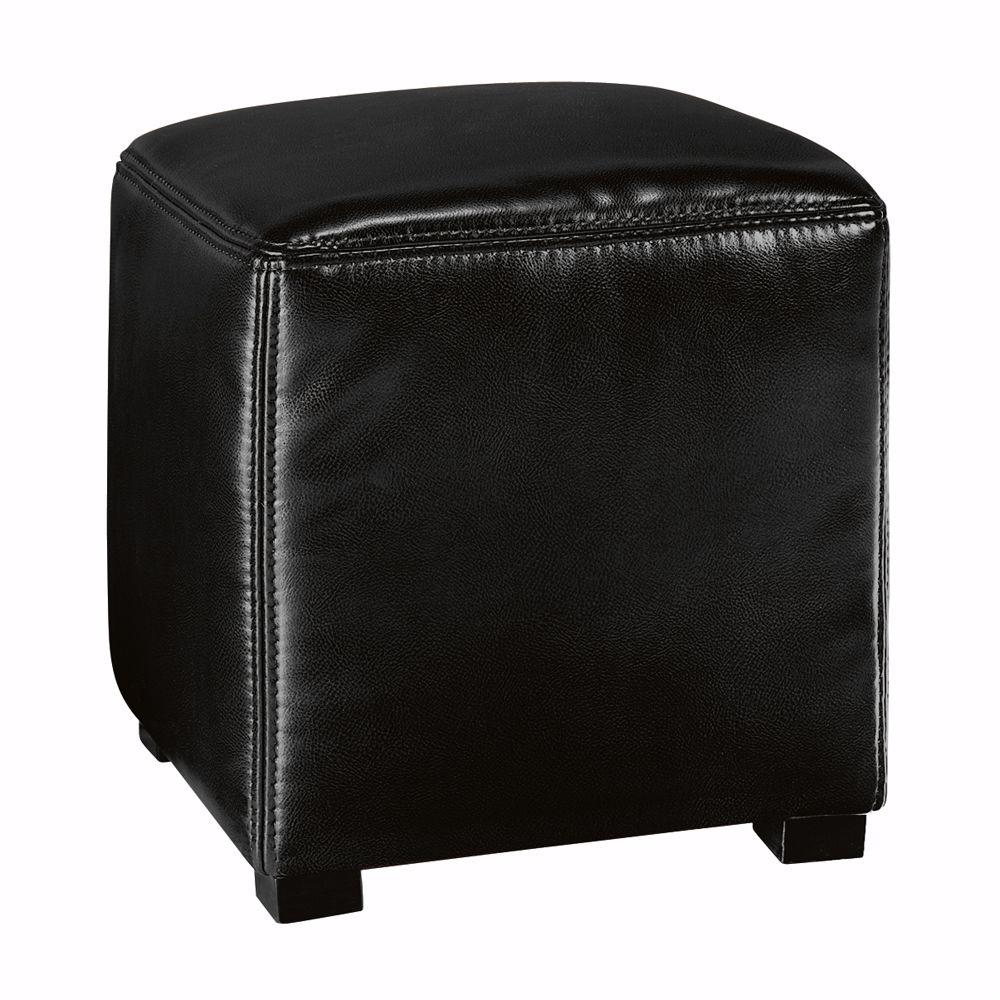 Tracie Black Accent Ottoman0217700210 The Home Depot