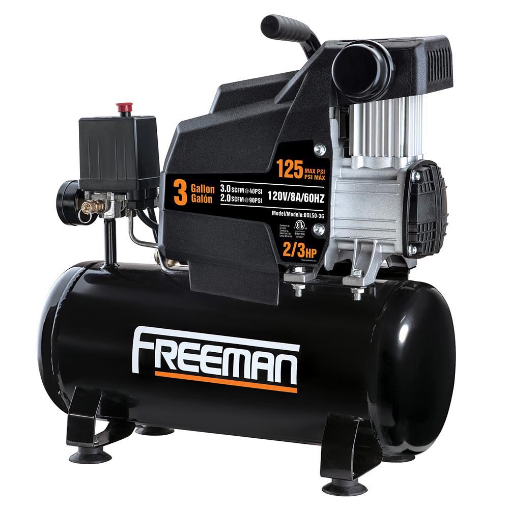 Freeman 3 Gal. Oil Free Portable Electric Air Compressor-TA3GCOMP - The