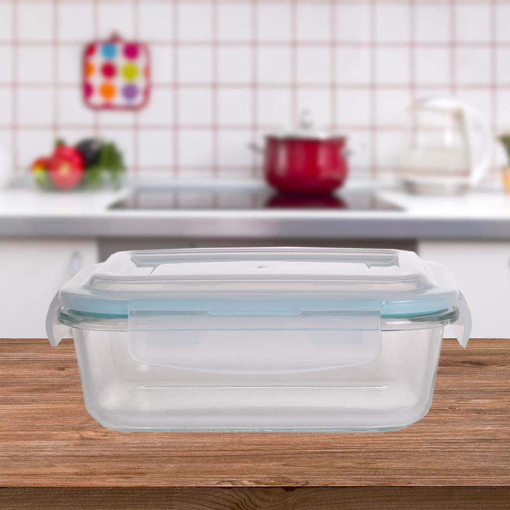 Home Basics Rectangular Borosilicate Glass Container SC45333 The Home
