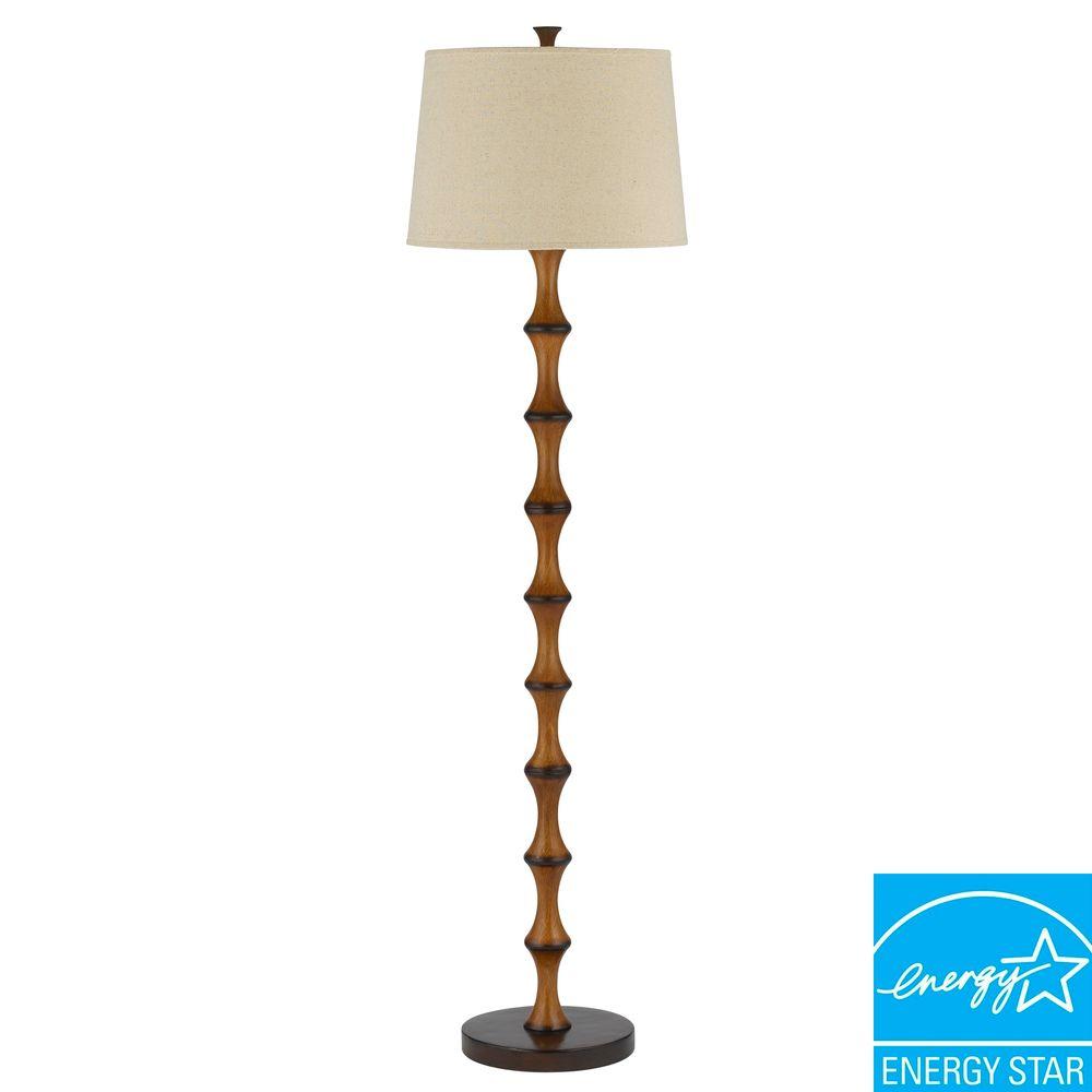 CAL Lighting 60 in. Brown Resin Bamboo Floor LampBO2039FL The Home