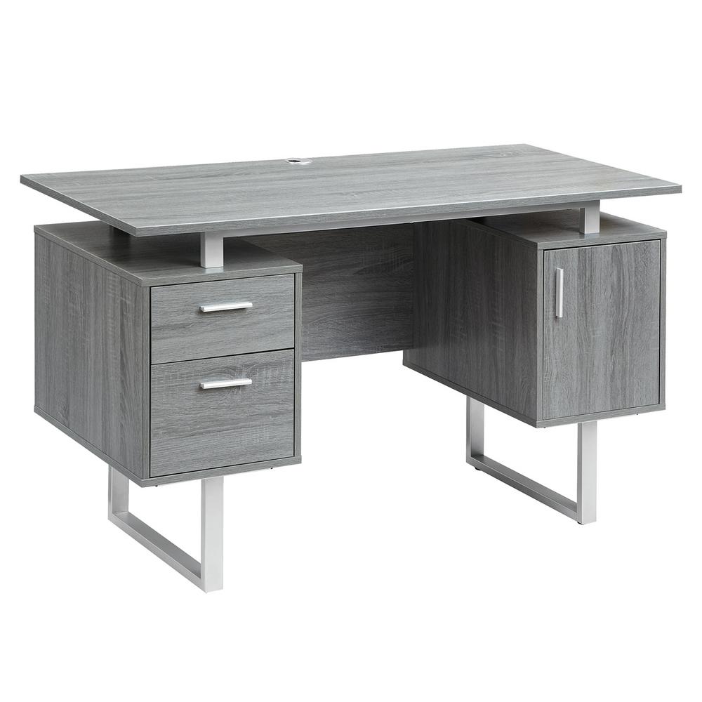 Gray Desks Home Office Furniture The Depot Gray Modern Office Desk