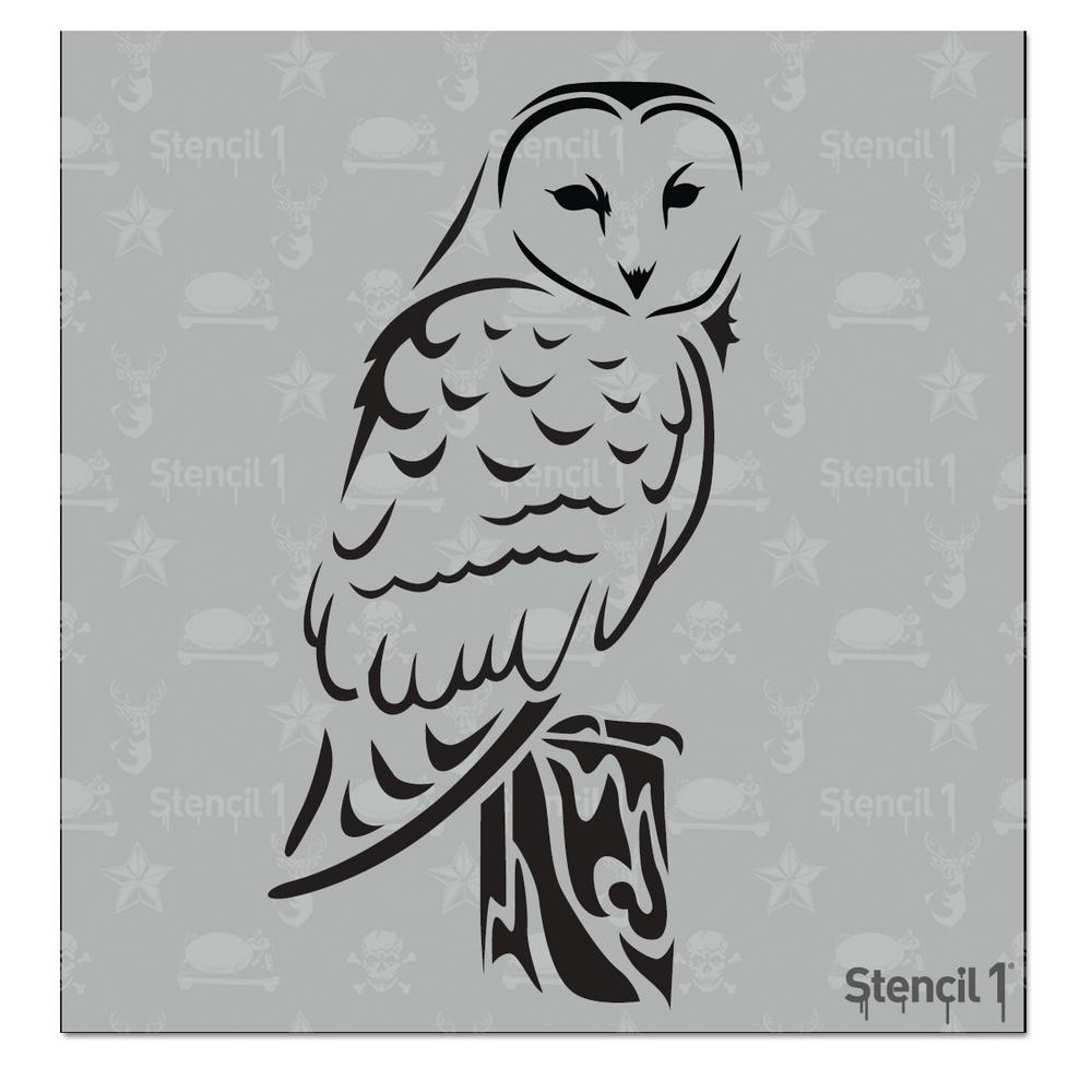 Stencil1 Barn Owl Small Stencil-S1_01_140_S - The Home Depot