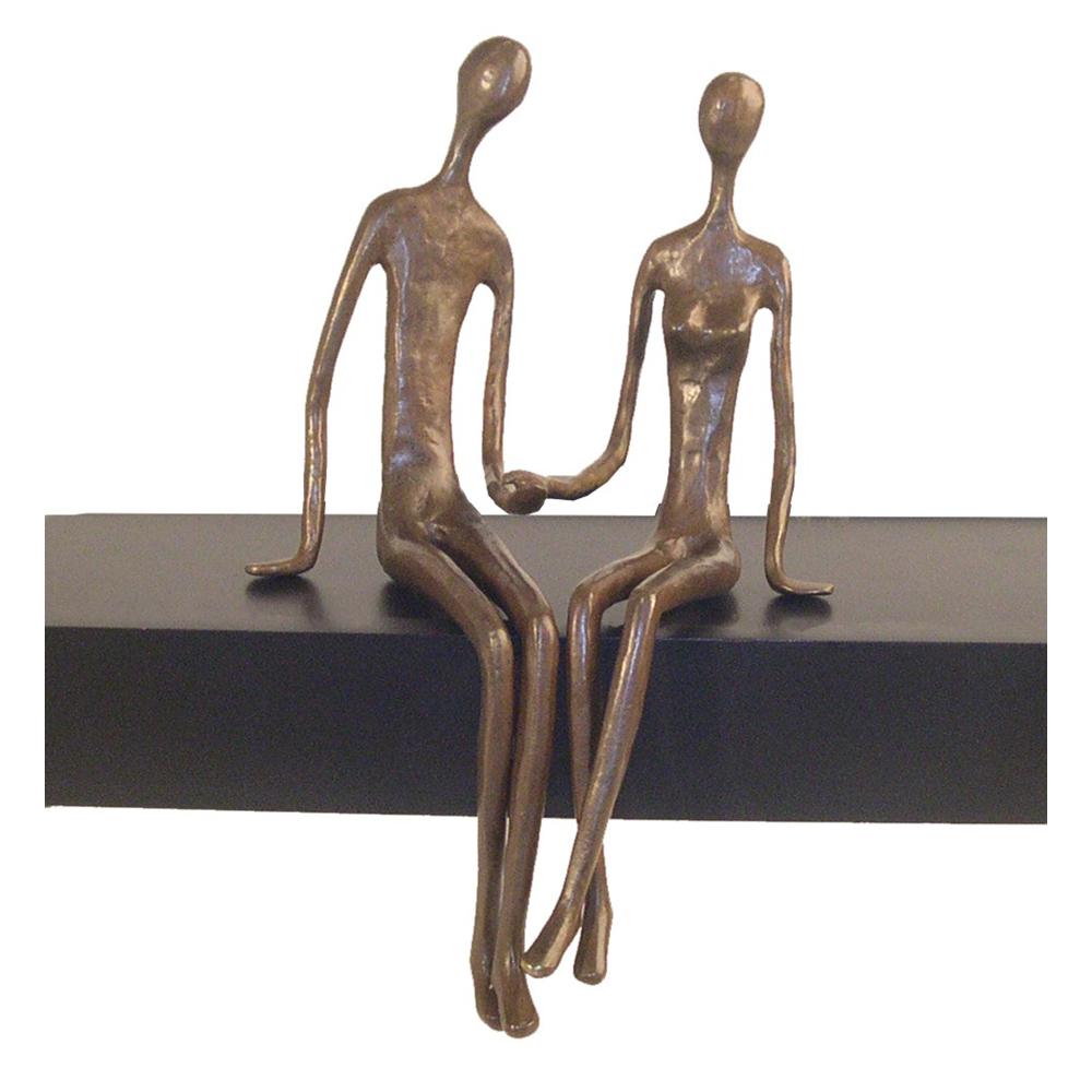 DANYA B Sitting Couple Cast Human Figure Bronze Sculpture-ZD6349 - The ...