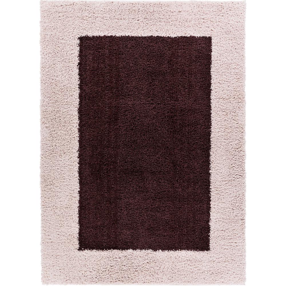 Well Woven Madison Cozumel Brown 5 Ft X 7 Modern Solid Color Border Chic Area Rug