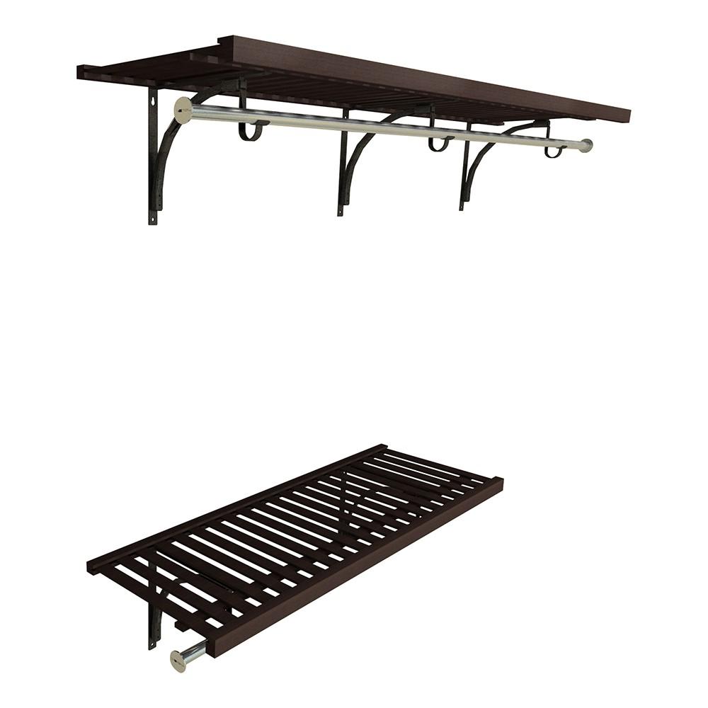 ClosetMaid 6 in. D x 16 in. W x 84 in. H Espresso Wood Wall Mount