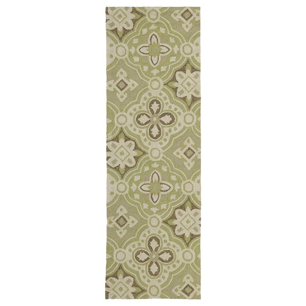 Kaleen Habitat Courtyard Wasabi 2 ft. 6 in. x 8 ft. Indoor/Outdoor Runner210070 2.6x8 The