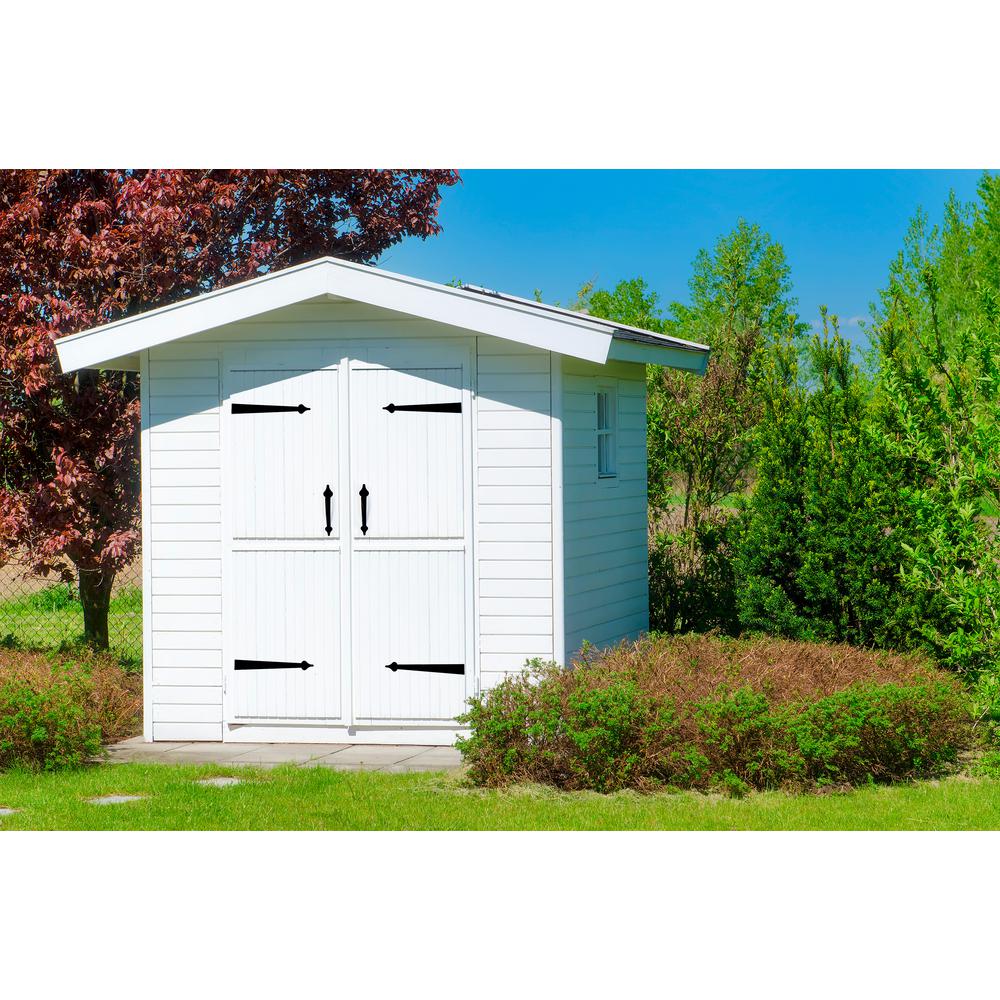 Ideal Security Decorative Garage Door Hardware Kit In Black Bk7107bl The Home Depot - Decorative Garage Door Hardware Kit Home Depot