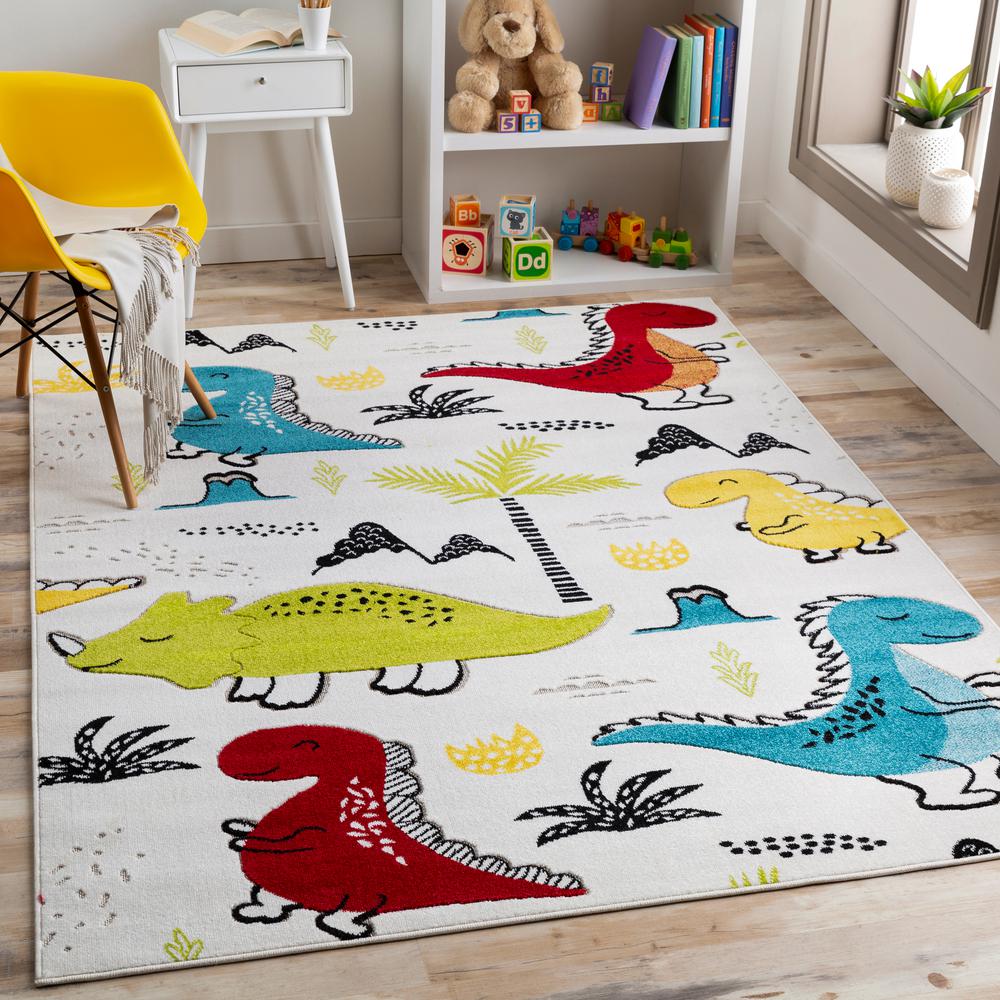 red kids rug