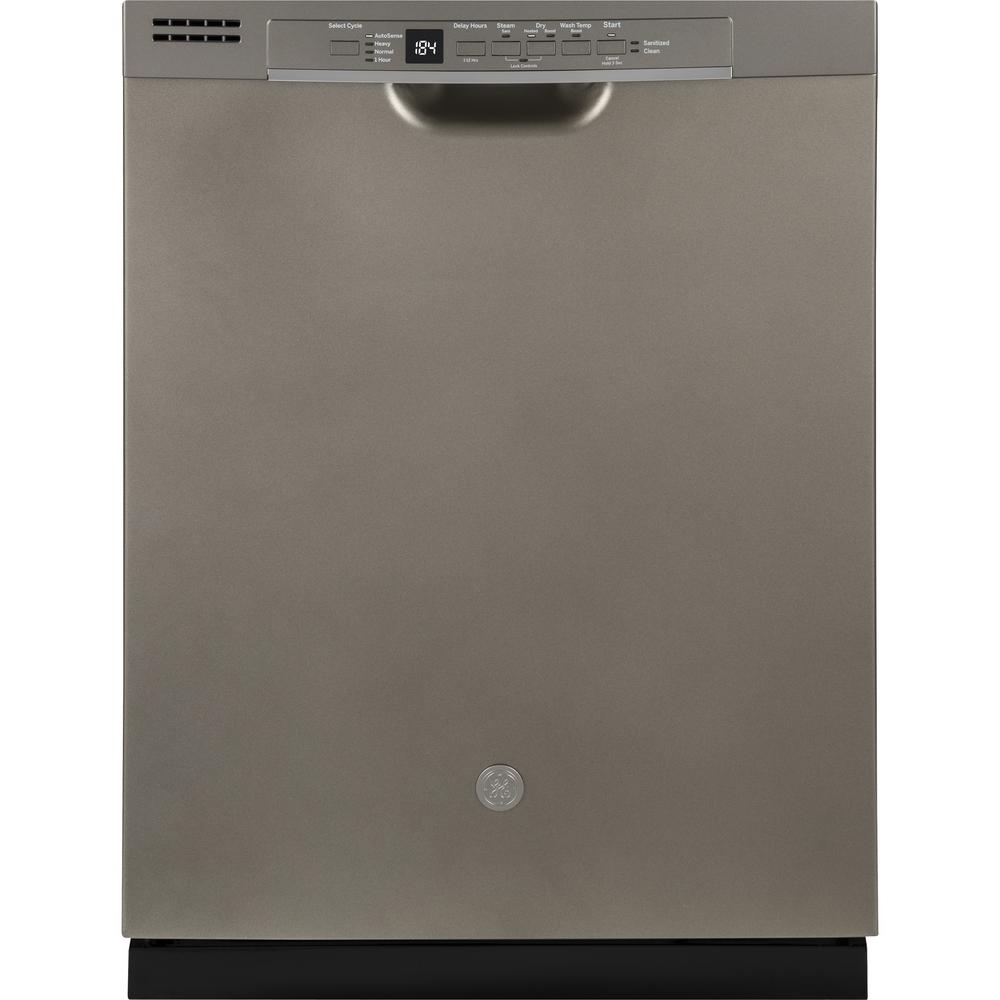 GE 24 in. Front Control BuiltIn Tall Tub Dishwasher in Slate with