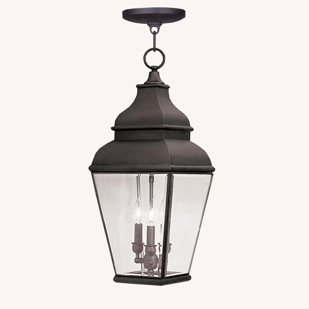 Livex Lighting Exeter 3-Light Bronze Outdoor Pendant-2597 ...