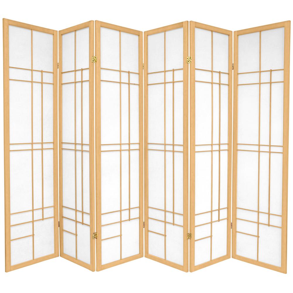 6 ft. Natural 6Panel Room DividerCEUD6PNAT The Home Depot