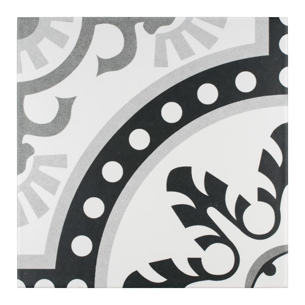 Merola Tile Duart Grey Encaustic 9 3 4 In X Porcelain Floor And Wall 11 Sq Ft Case