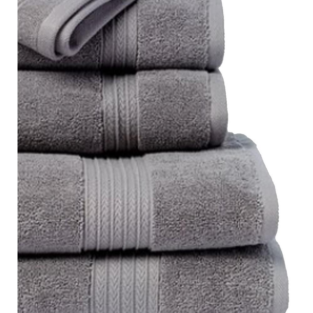 Espalma Summit 6Piece 100 Cotton Bath Towel Set in Gunmetal861765