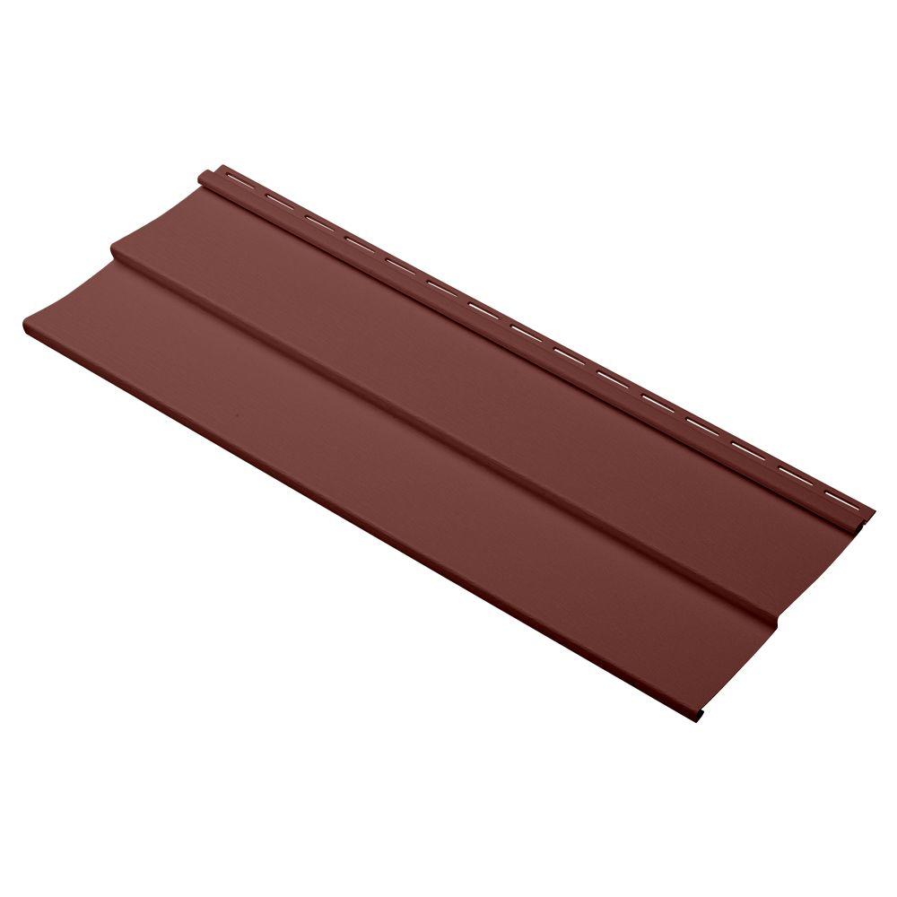 Ply Gem Dimensions Double 4 in. x 24 in. Vinyl Siding Sample in Russet