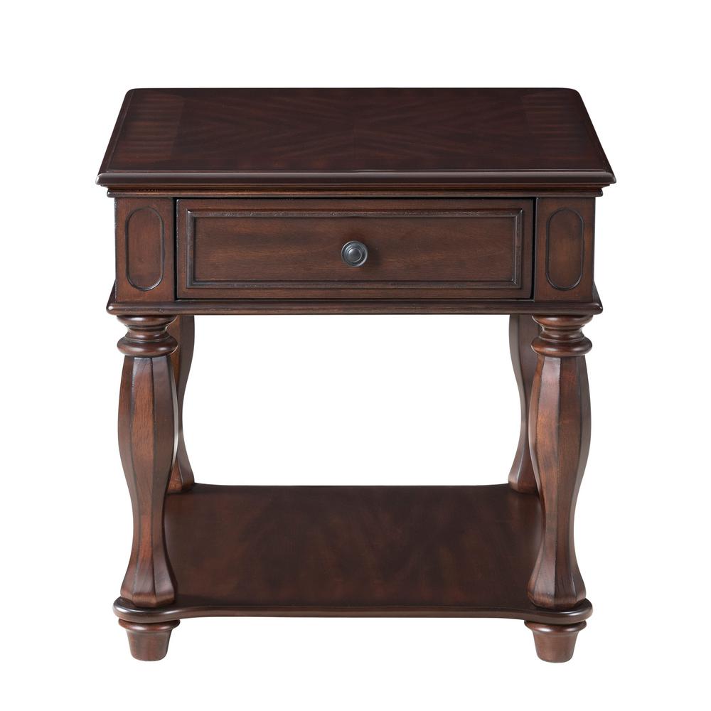 Martin Svensson Home Ashford Antique Mahogany End Table 880133 The Home Depot