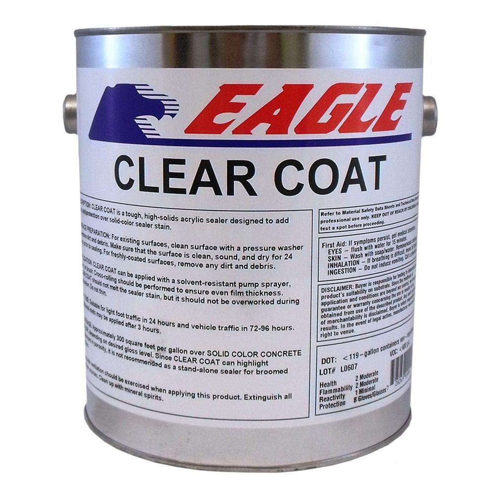 Eagle 1 gal. Clear Coat High Gloss OilBased Acrylic Topping Over Solid