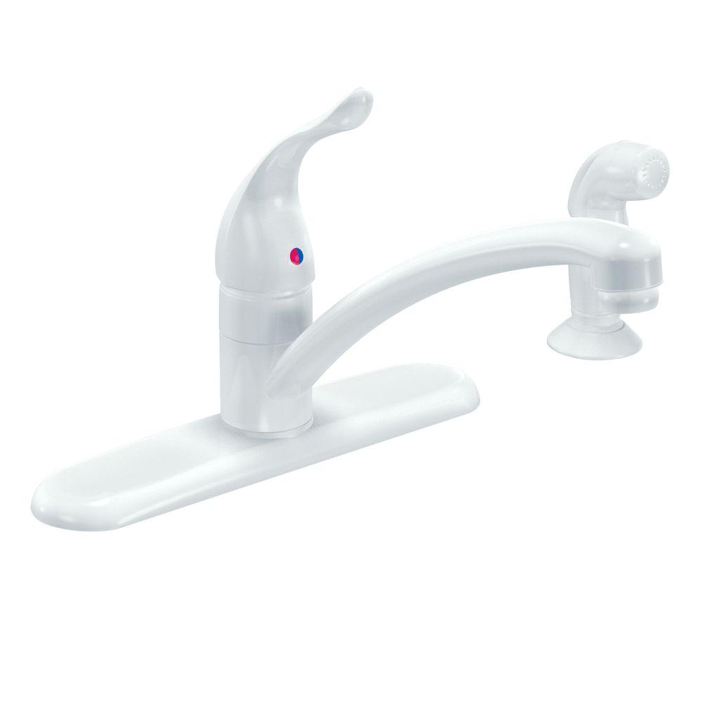 White MOEN Kitchen Faucets Kitchen The Home Depot