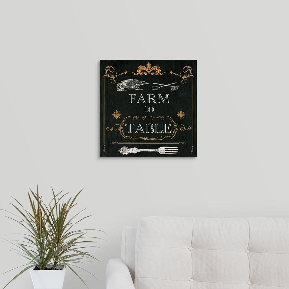 Greatbigcanvas Farm To Table By Gregory Gorham Canvas Wall Art