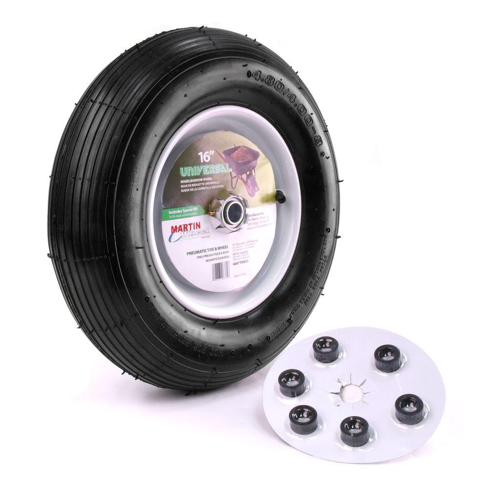 Martin Wheel 480/400-8 16 inch Wheelbarrow/Garden Cart Wheel with Hub 5/8 inch... by Martin Wheel