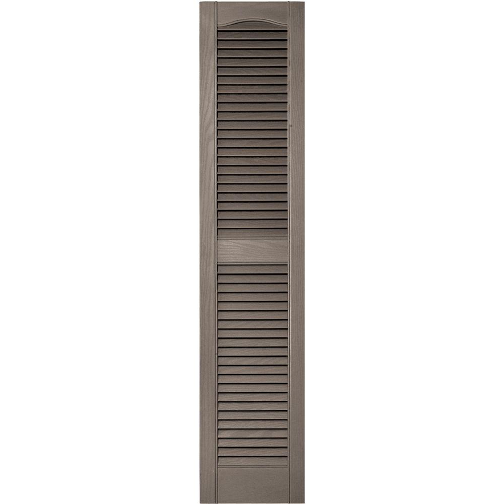 Builders Edge 12 in. x 55 in. Louvered Vinyl Exterior Builders Edge 12 in. x 55 in. Louvered Vinyl Exterior