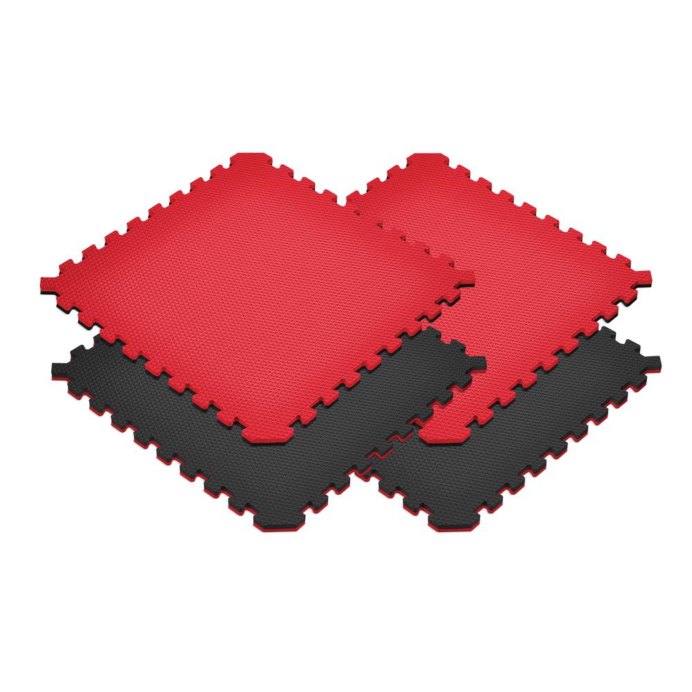 Red Orange Gym Flooring Exercise The Home Depot Red Black 24 In X Eva Foam Truly Reversible Sport Mma