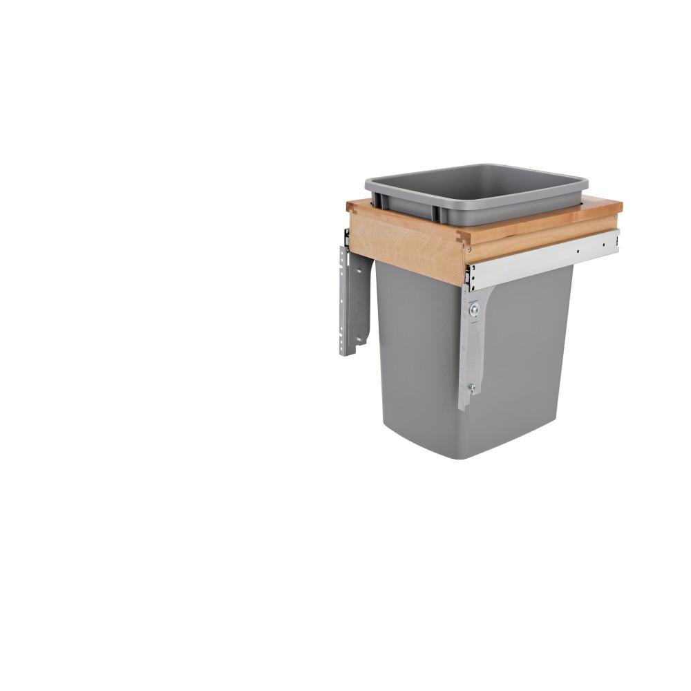 Rev A Shelf Single 35 Qt Pull Out Top Mount Maple And Silver